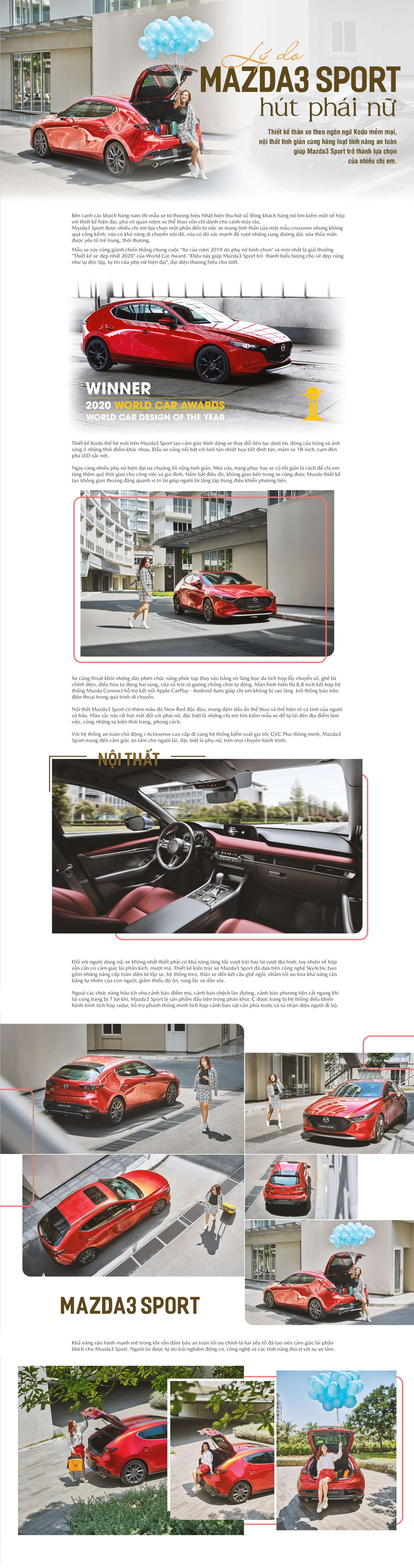 Lý do Mazda3 Sport hút phái nữ | Mazda Tiền Giang